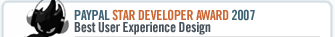 Winner - PayPal Star Developer  Award 2007